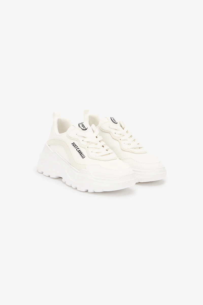 Sneakers With Lug Sole And Logo