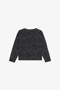Black Sweatshirt with Floral Print