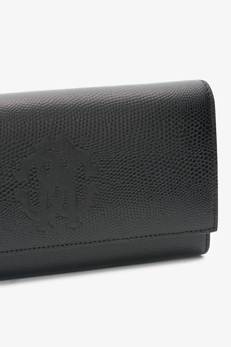 Wallet with flap and Monogram RC