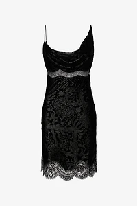 Mini dress with lace