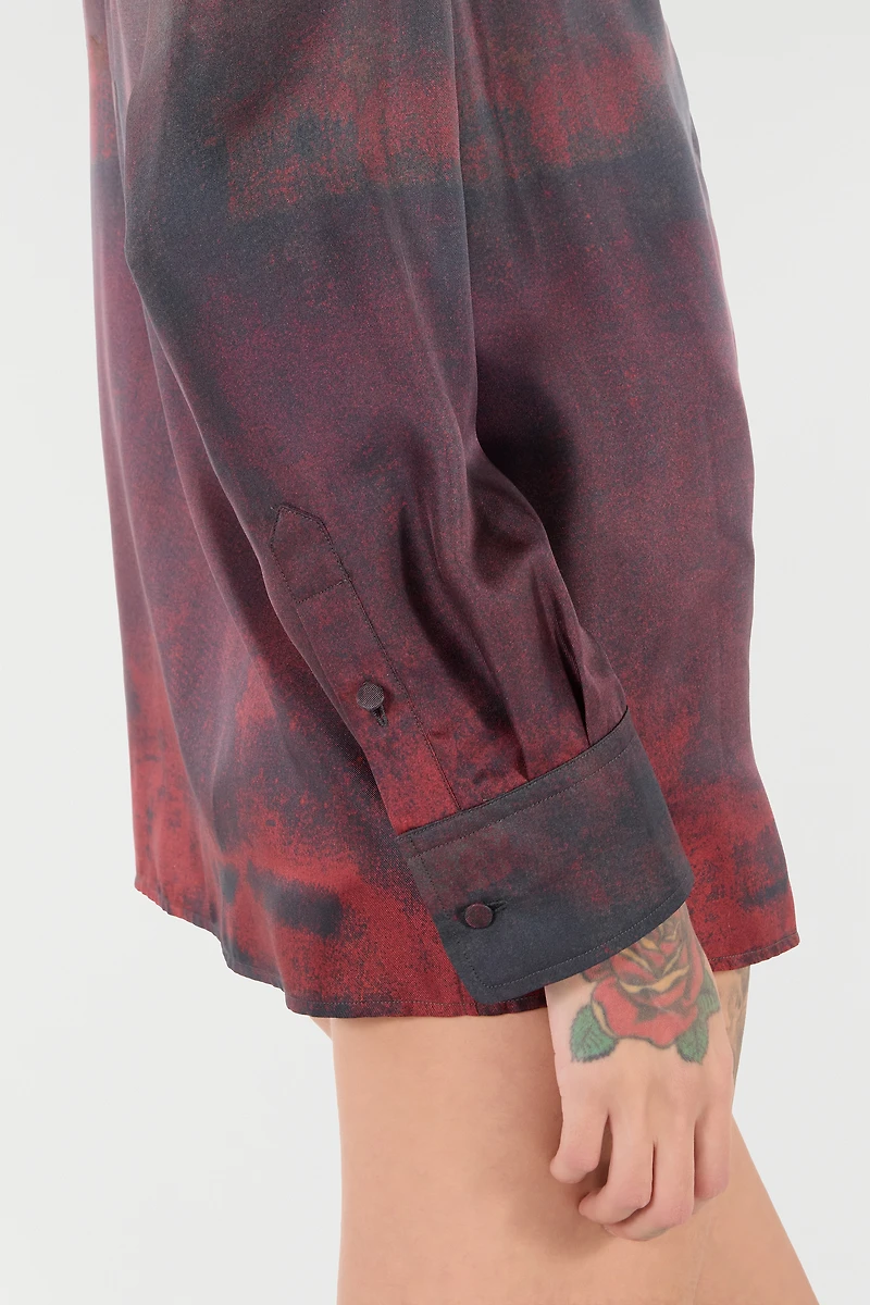 Silk Shirt With A Mottled Effect