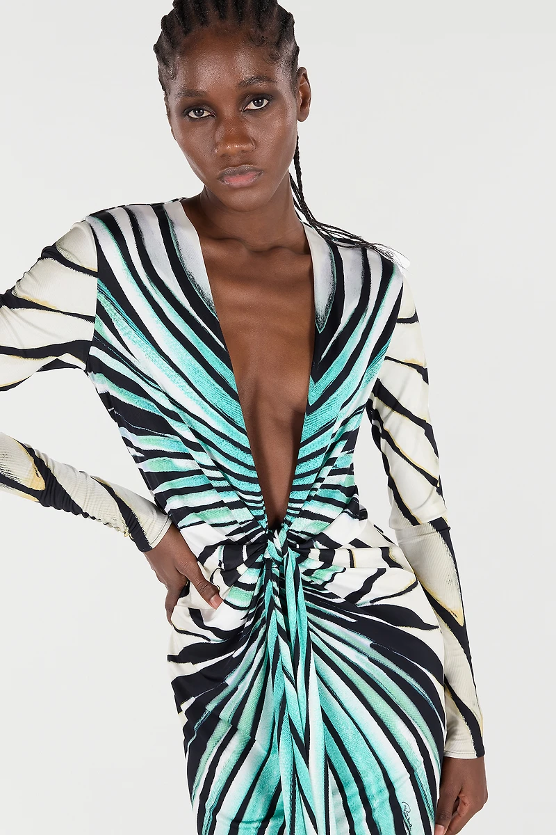 Ray Of Sea Print Dress Maxi
