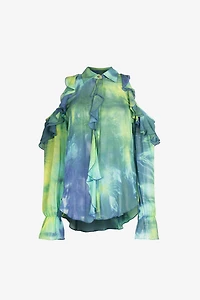 Cut-Out Tie-Dye Shirt