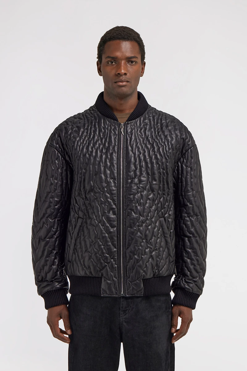 Quilted Bomber Jacket