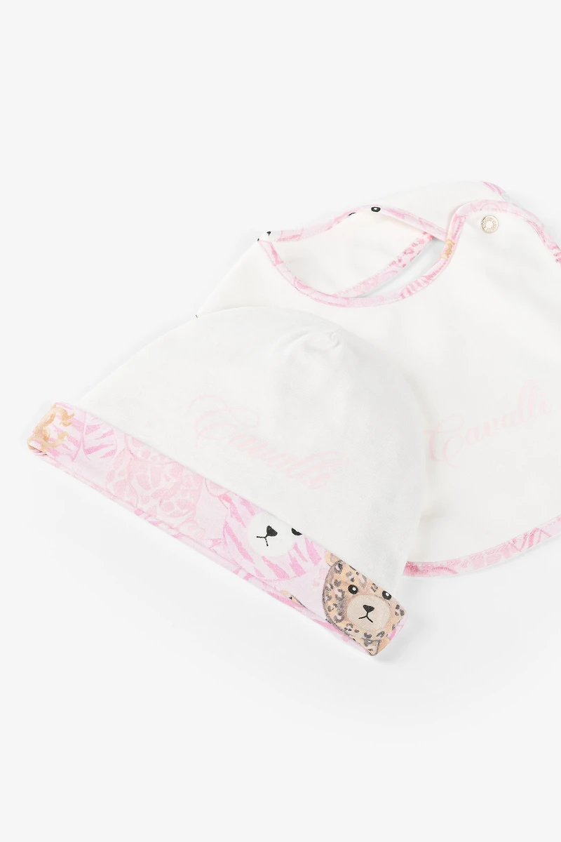 Teddy Bear-Print Cotton Babygrow Set