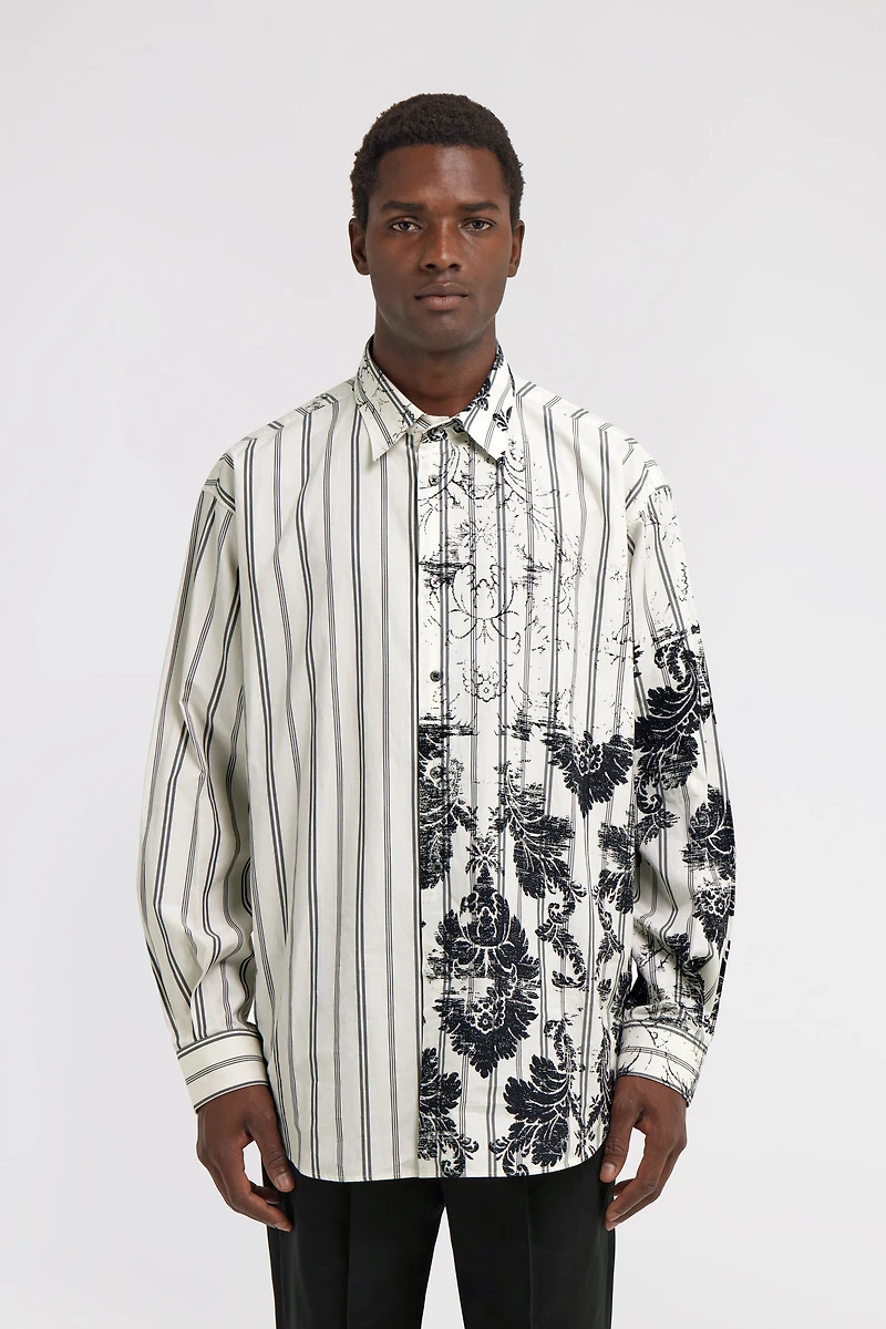 Broccato Print Silk Shirt