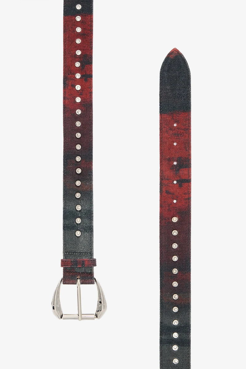 Belt With Mottled-Effect Print