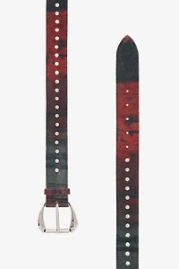 Belt With Mottled-Effect Print