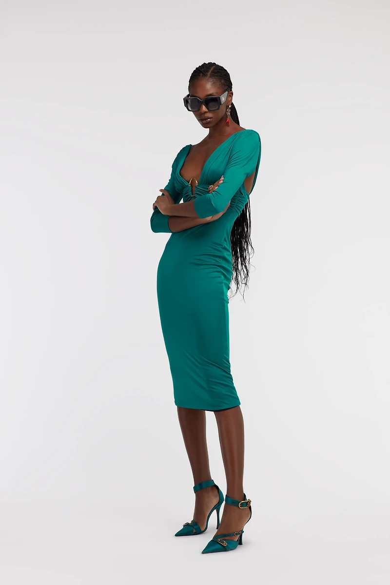 Dress with fang detail