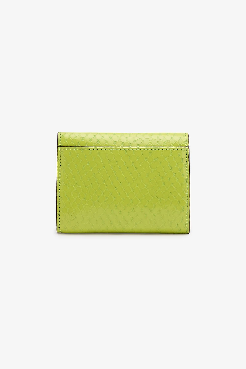 Snake-Effect Card Holder With Logo