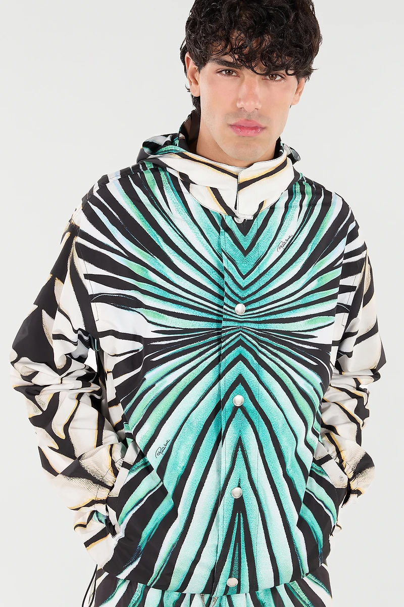 Ray Of Sea Print Bomber