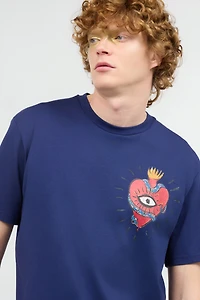 T-Shirt With Heart And Snake