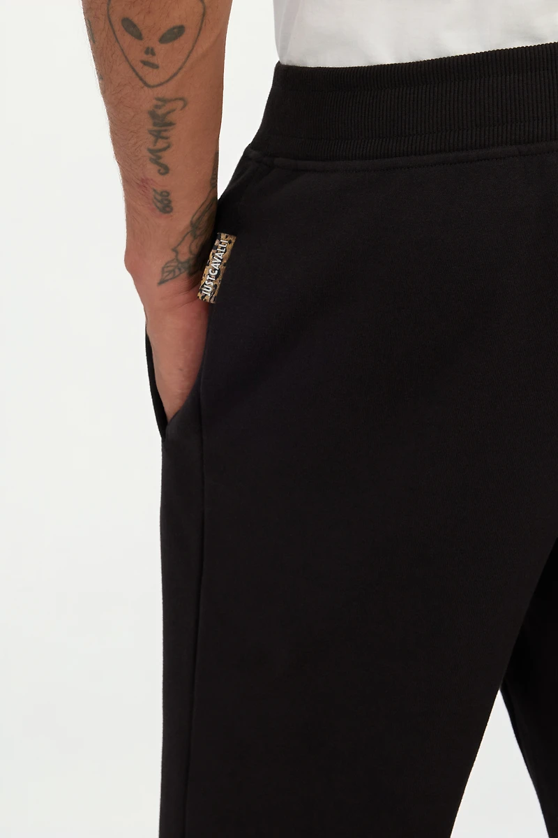 Black Joggers Trousers with JC Monogram