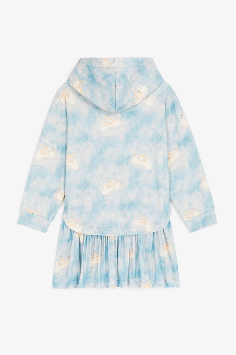 Wild Leda-Print Sweatshirt Dress