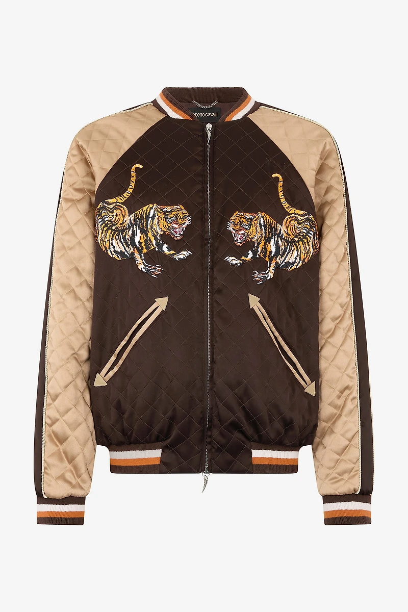 Bomber Jacket With Tigers