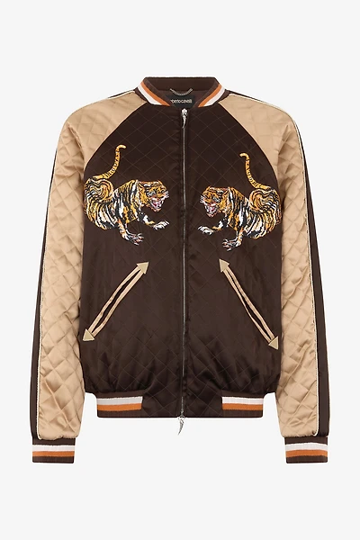 Bomber Jacket With Tigers