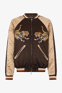 Bomber Jacket With Tigers