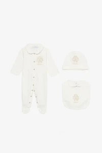 Kit: beanie, bib, and romper