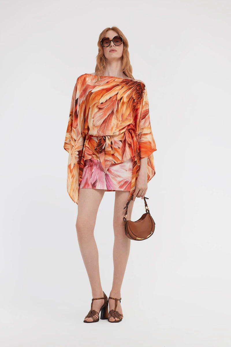 Plumange Print Silk Blouse