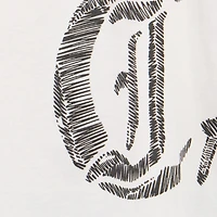 White Cotton T-Shirt With Graphic Print
