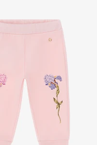 Cotton Sweatpants With Flowers