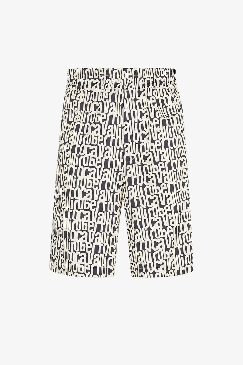 Logo-Print Cotton Shorts