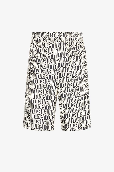 Logo-Print Cotton Shorts