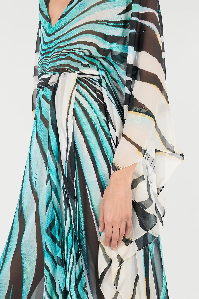 Ray Of Sea Print Kaftan