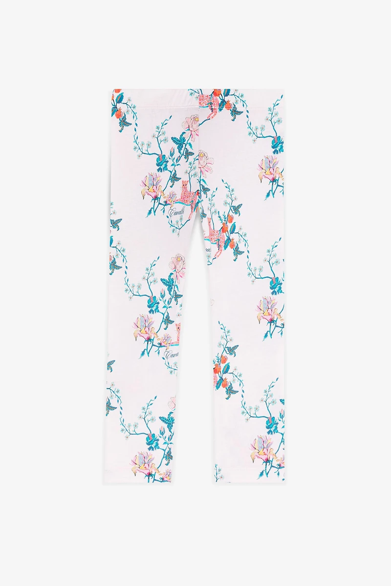 Floral-Print Cotton Leggings