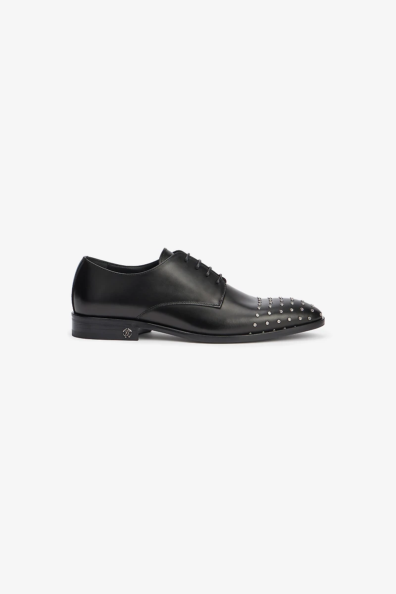 Derby Shoes with Studded Toe Cap
