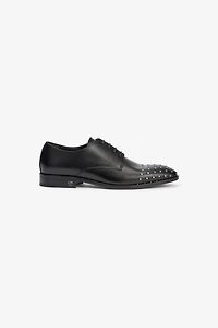 Derby Shoes with Studded Toe Cap