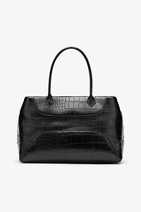 Just Cavalli Studded Croc Print Tote Bag