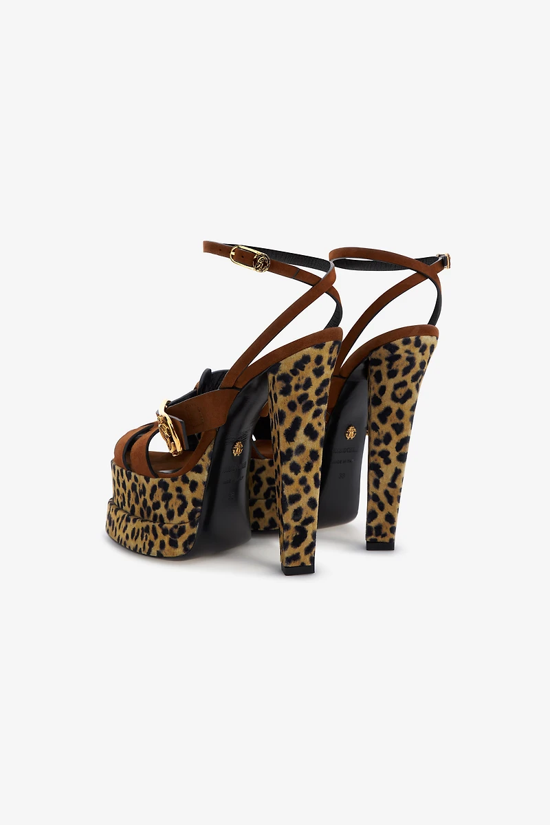 Platform sandals with strap