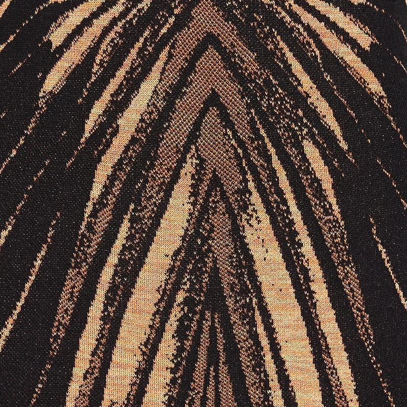 Short knit dress with Ray of Gold print