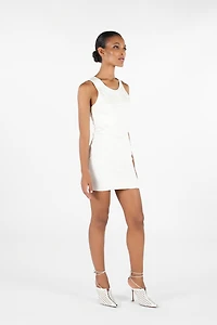 Dress with Wall Print