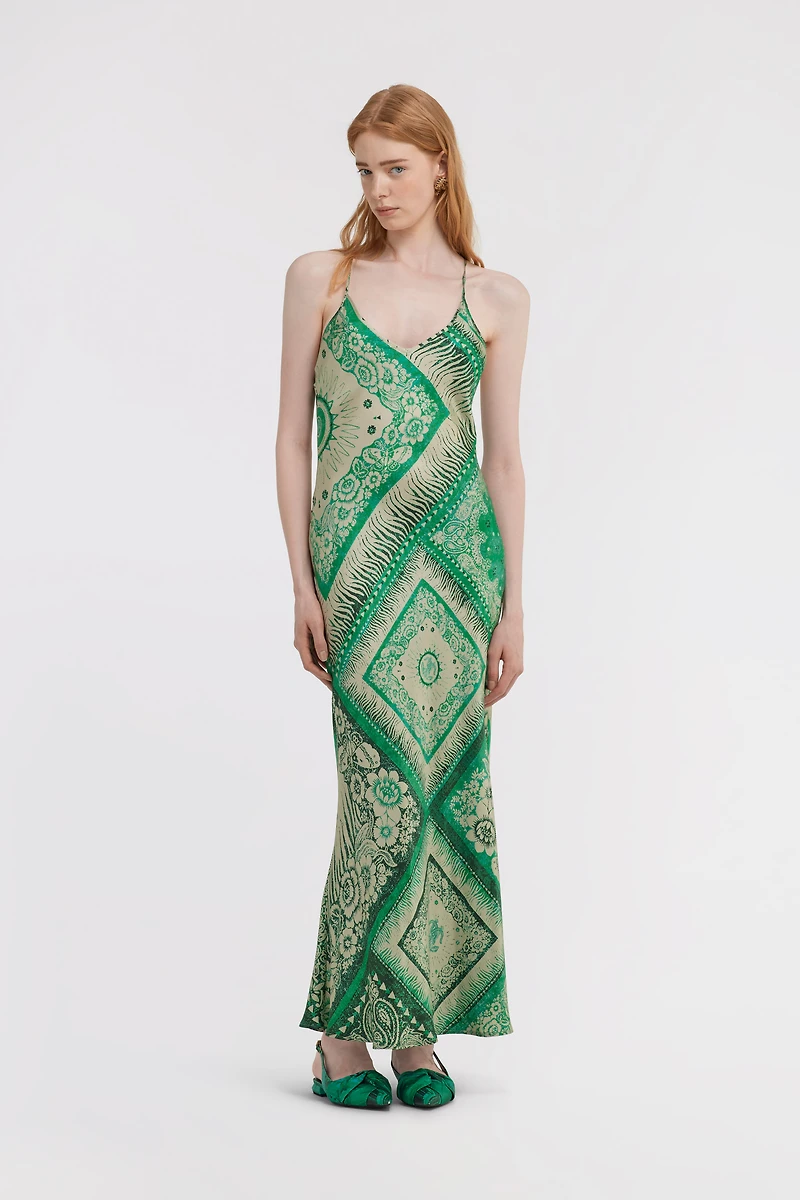 Bandana Print Slip Dress