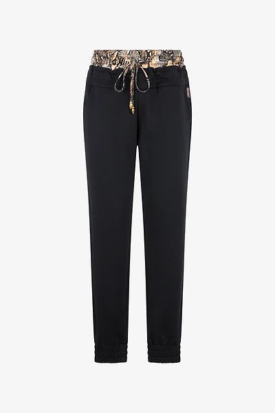 Sports Pants With Python Print Waistband