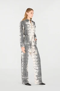 Zebra-Print Jumpsuit