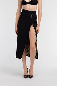Midi skirt with slit
