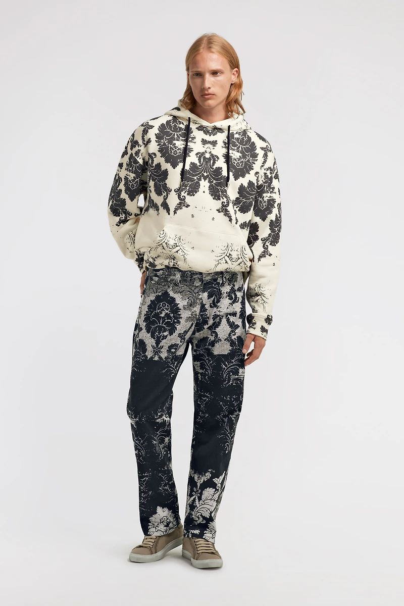 Broccato Print Jeans