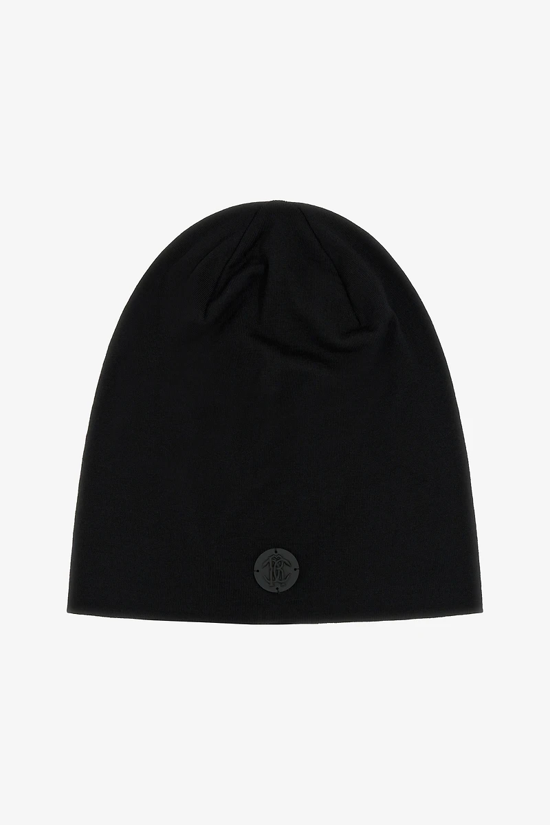 Wool Beanie with Mirror Snake Monogram