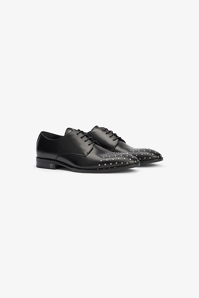Derby Shoes with Studded Toe Cap
