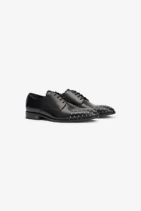 Derby Shoes with Studded Toe Cap