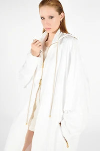 Wall Print Hooded Coat