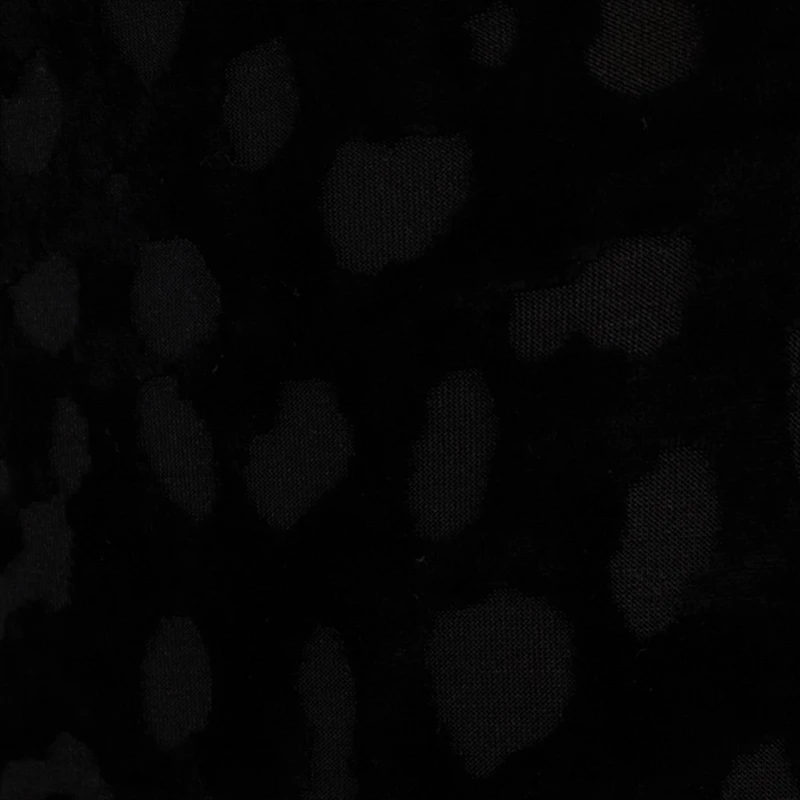 Black Bodysuit With Jaguar Skin Pattern