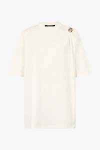 T-Shirt With Cut-Out And Tiger Head