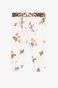 Bird And Leopard-Print Cotton Sweatpants