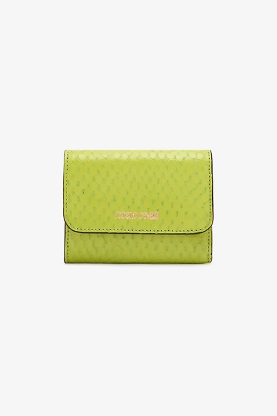 Snake-Effect Card Holder With Logo