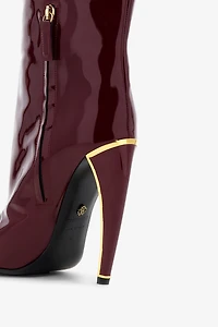 Patent Leather Knee-High Boots