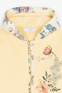 Floral-print hoodie